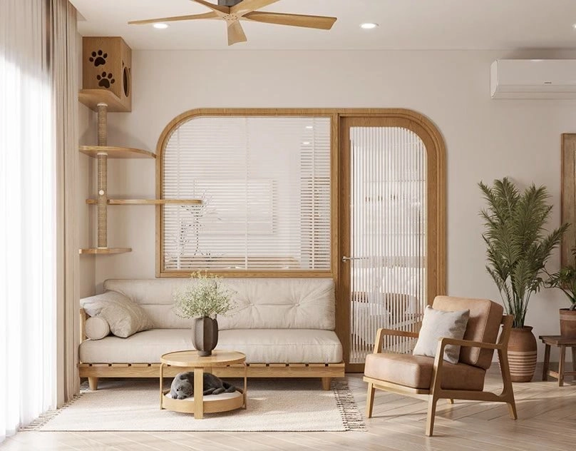 decor phòng khách 65m2