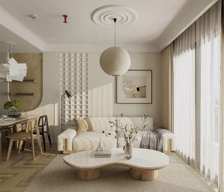 decor phòng khách 65m2