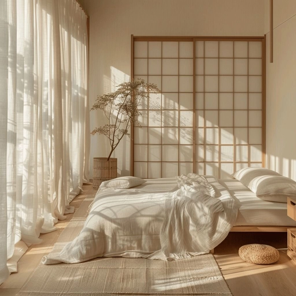 phòng ngủ Japandi đẹp