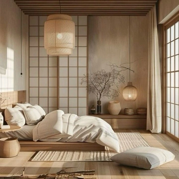phòng ngủ Japandi đẹp