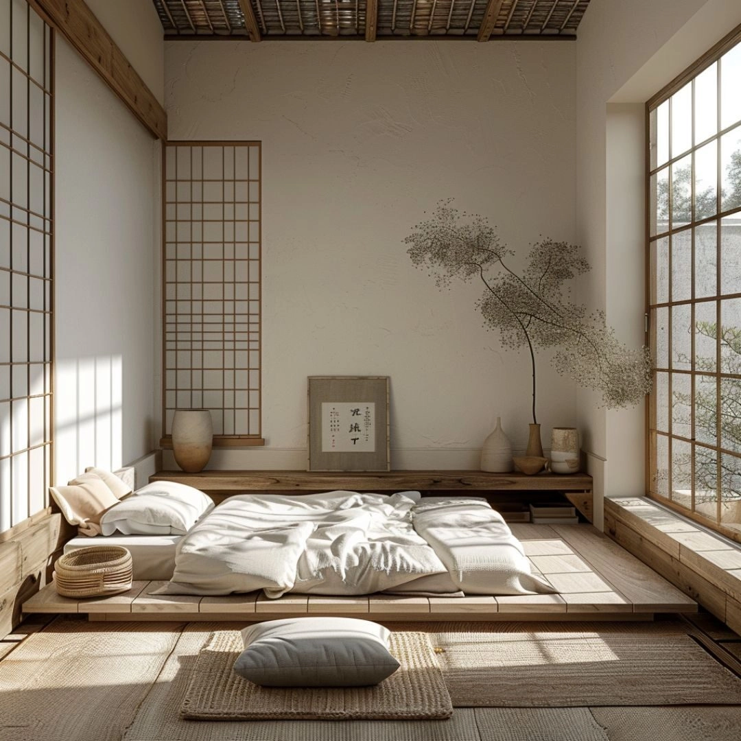 phòng ngủ Japandi đẹp