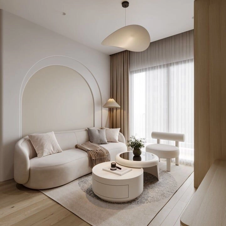 decor phòng khách 65m2
