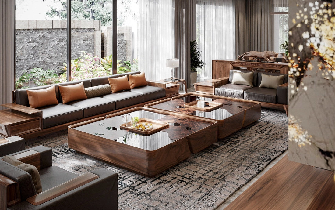 nội thất gỗ óc chó đẹp